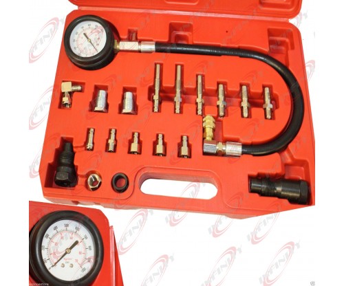 19PC Cylinder Pressure Meter Diesel Engine Compression Testing Gauge Kit TU15 